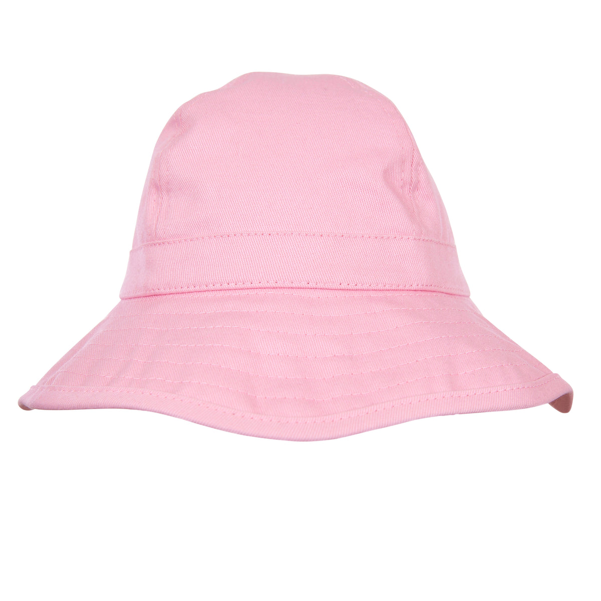 Acorn Baby Pink Wide Brim Infant Hat - product flatlay