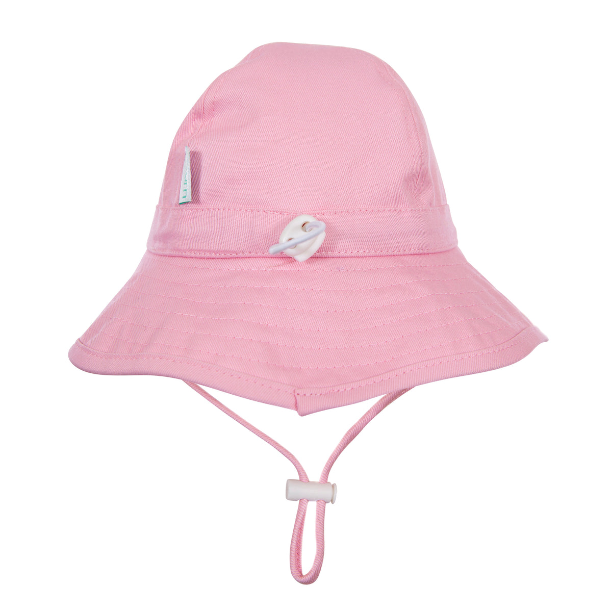 Acorn Baby Pink Wide Brim Infant Hat - lifestyle styled