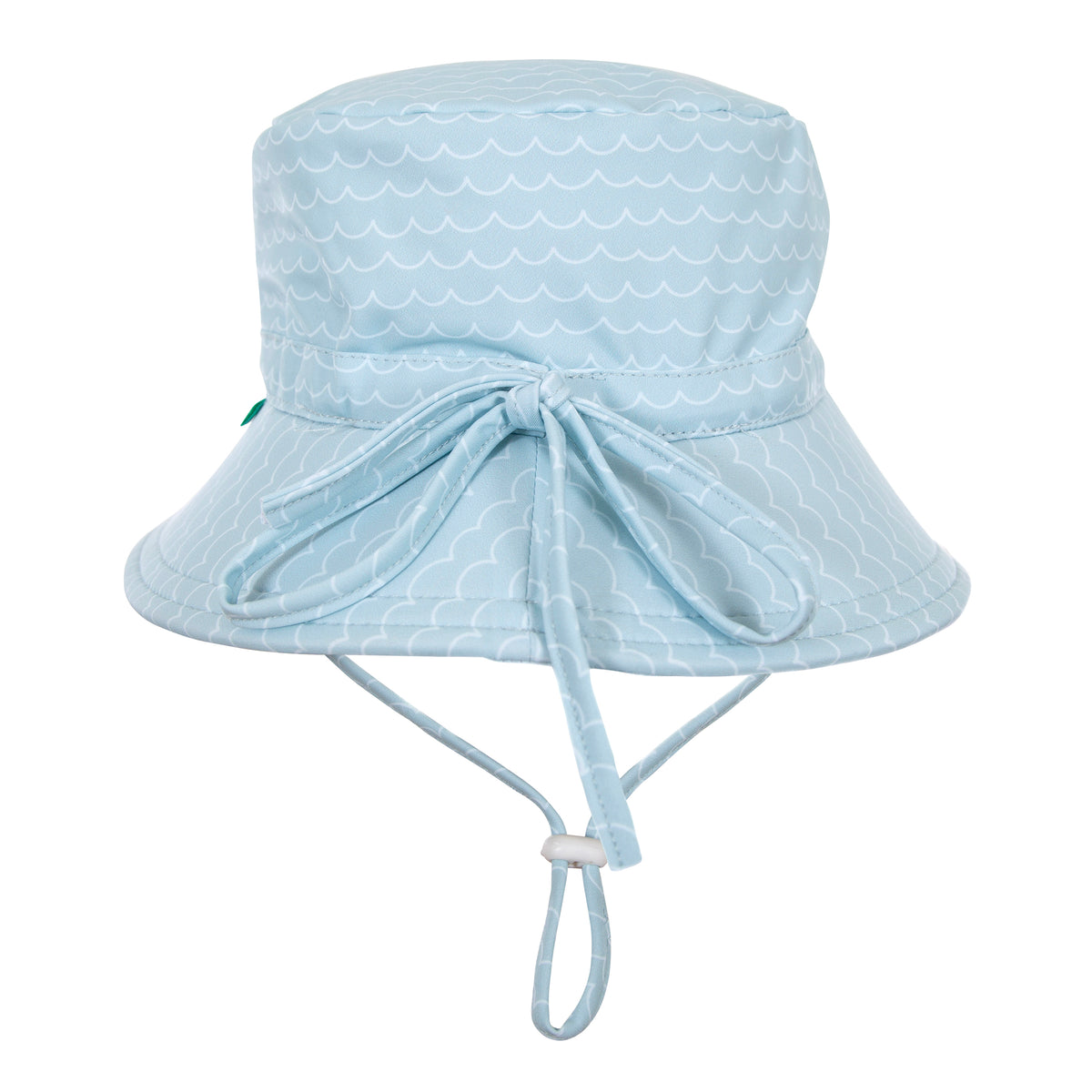 Acorn Blue Waves Wide Brim Swim Hat - lifestyle styled