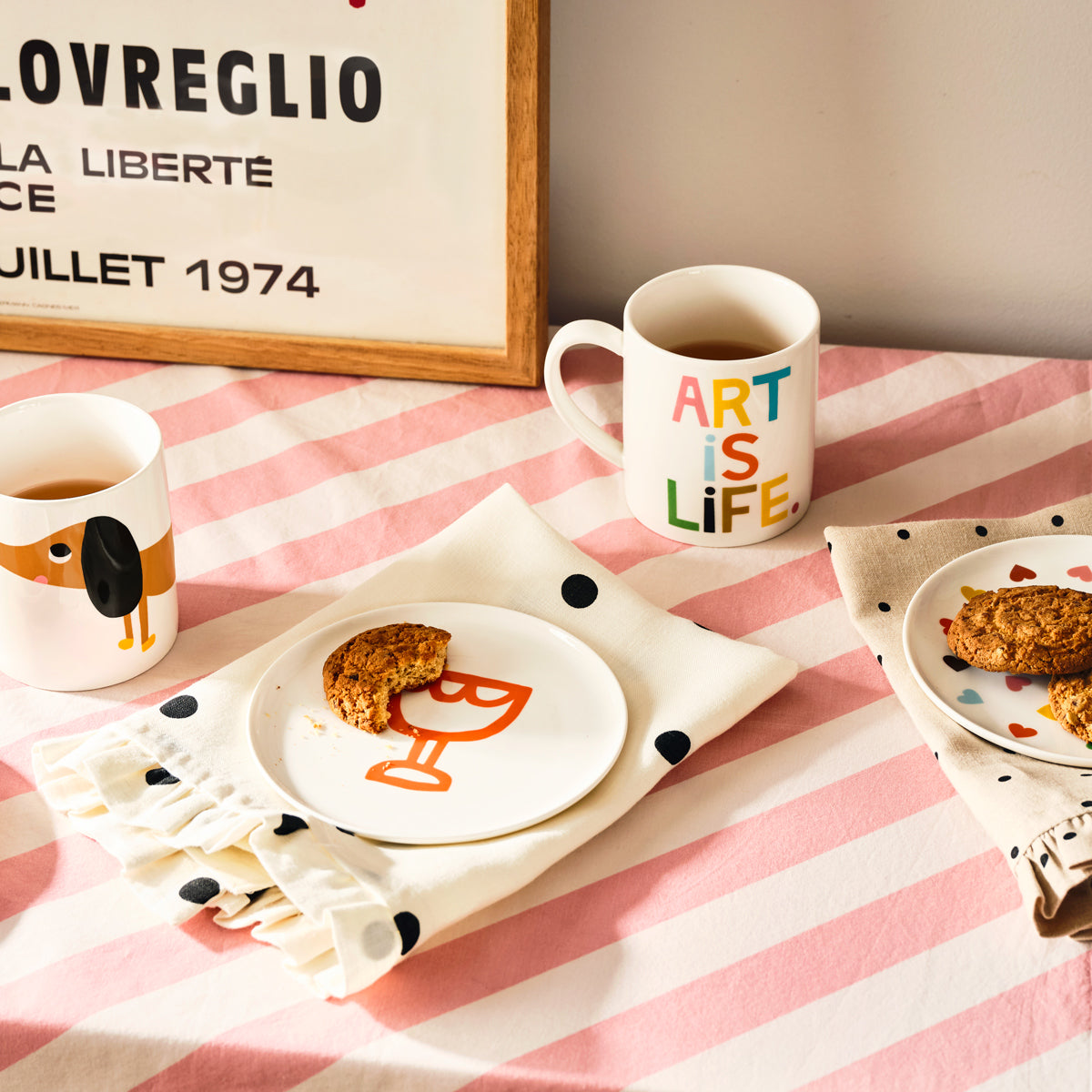 New Castle & Things - Art is Life Mug Set — styled lifestyle shot