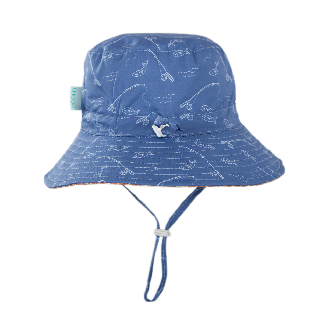 Acorn Gone Fishing Wide Brim Bucket Hat - lifestyle styled