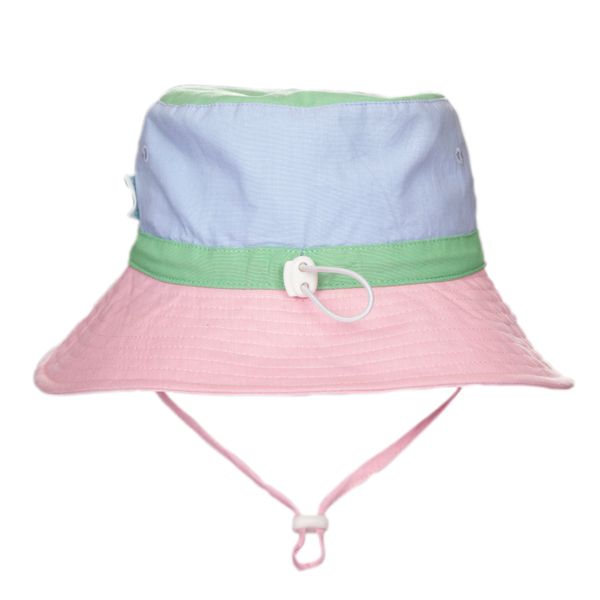 Acorn | Pink Colour Block Wide Brim Bucket Hat