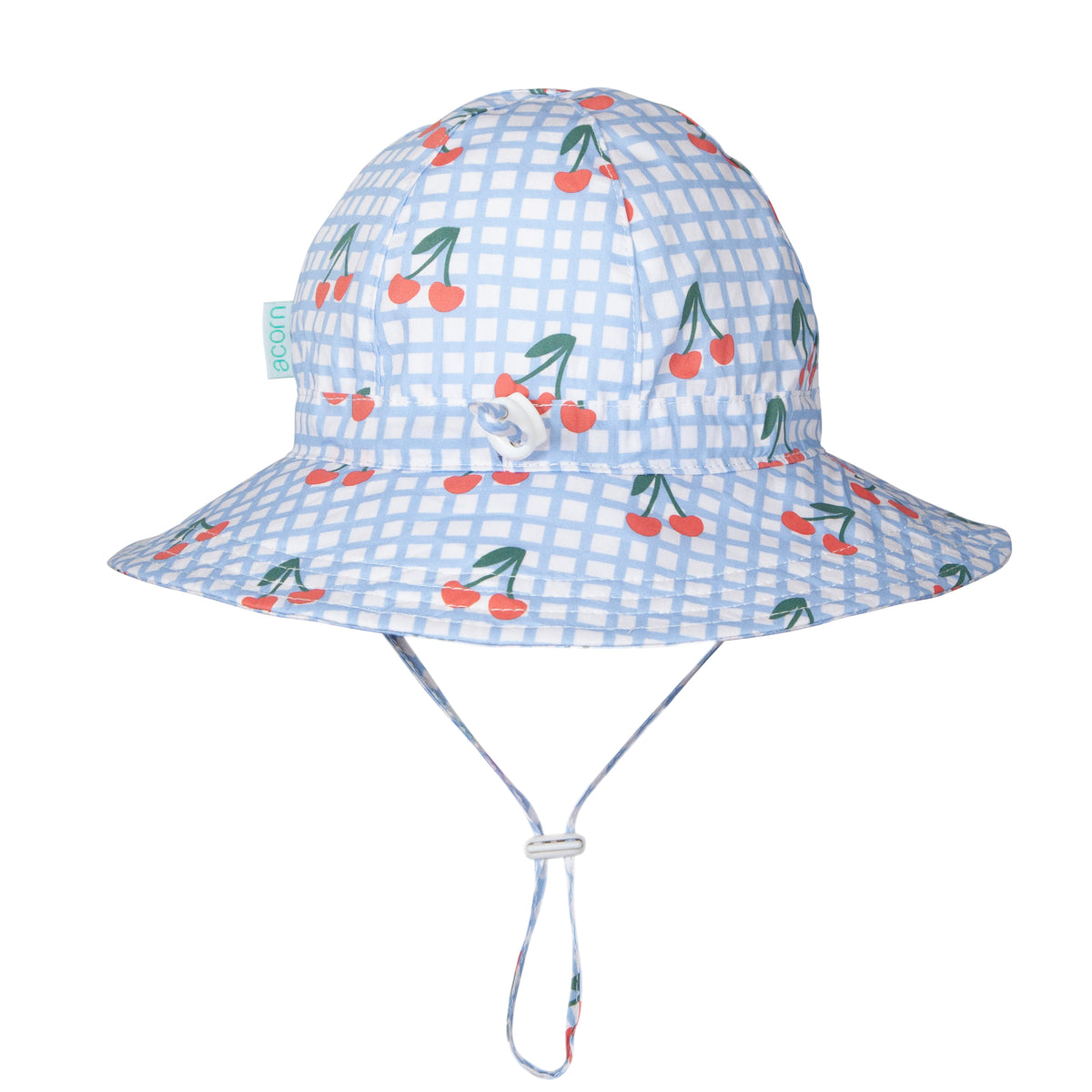 Acorn | Cherry Checks Wide Brim Sunhat