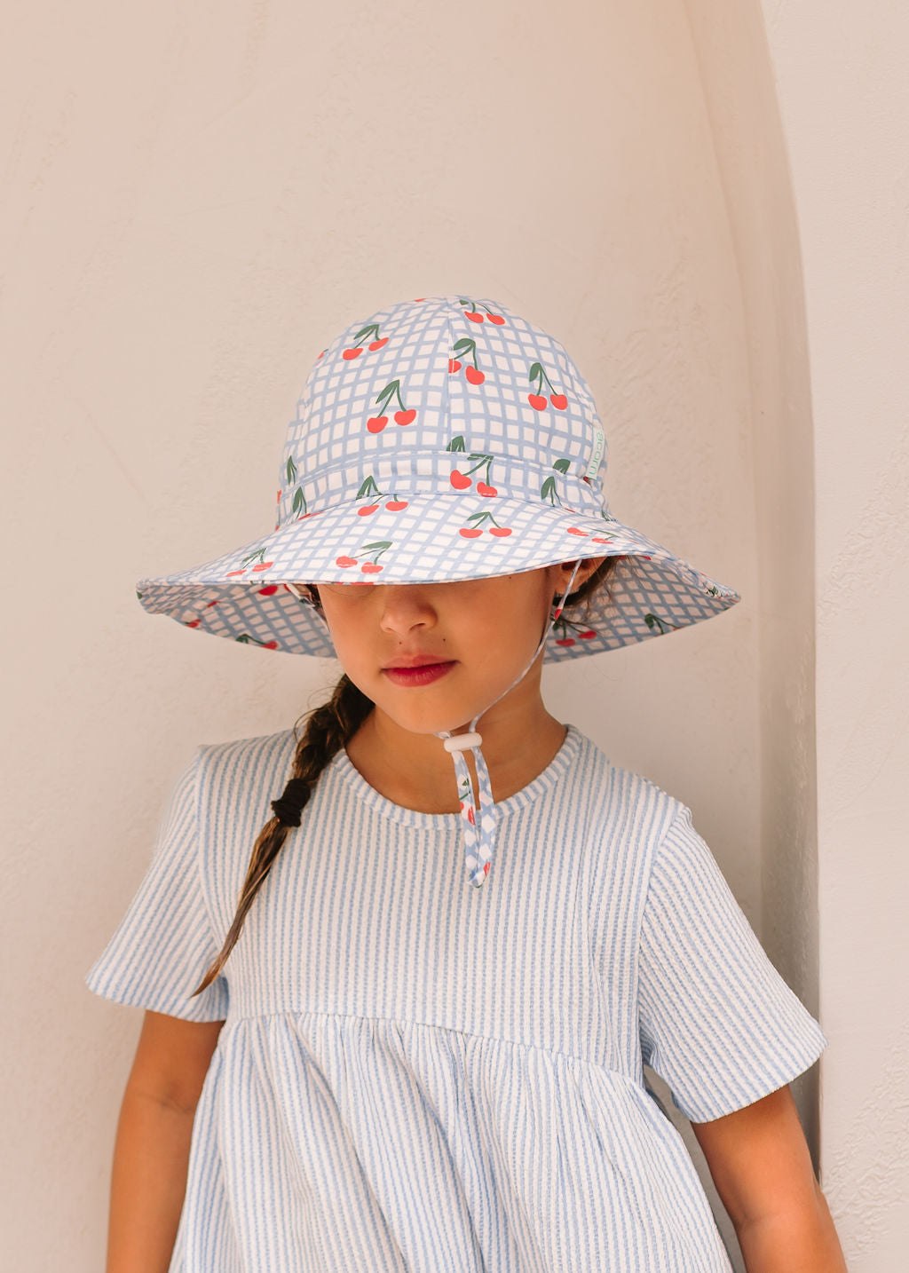 Acorn | Cherry Checks Wide Brim Sunhat