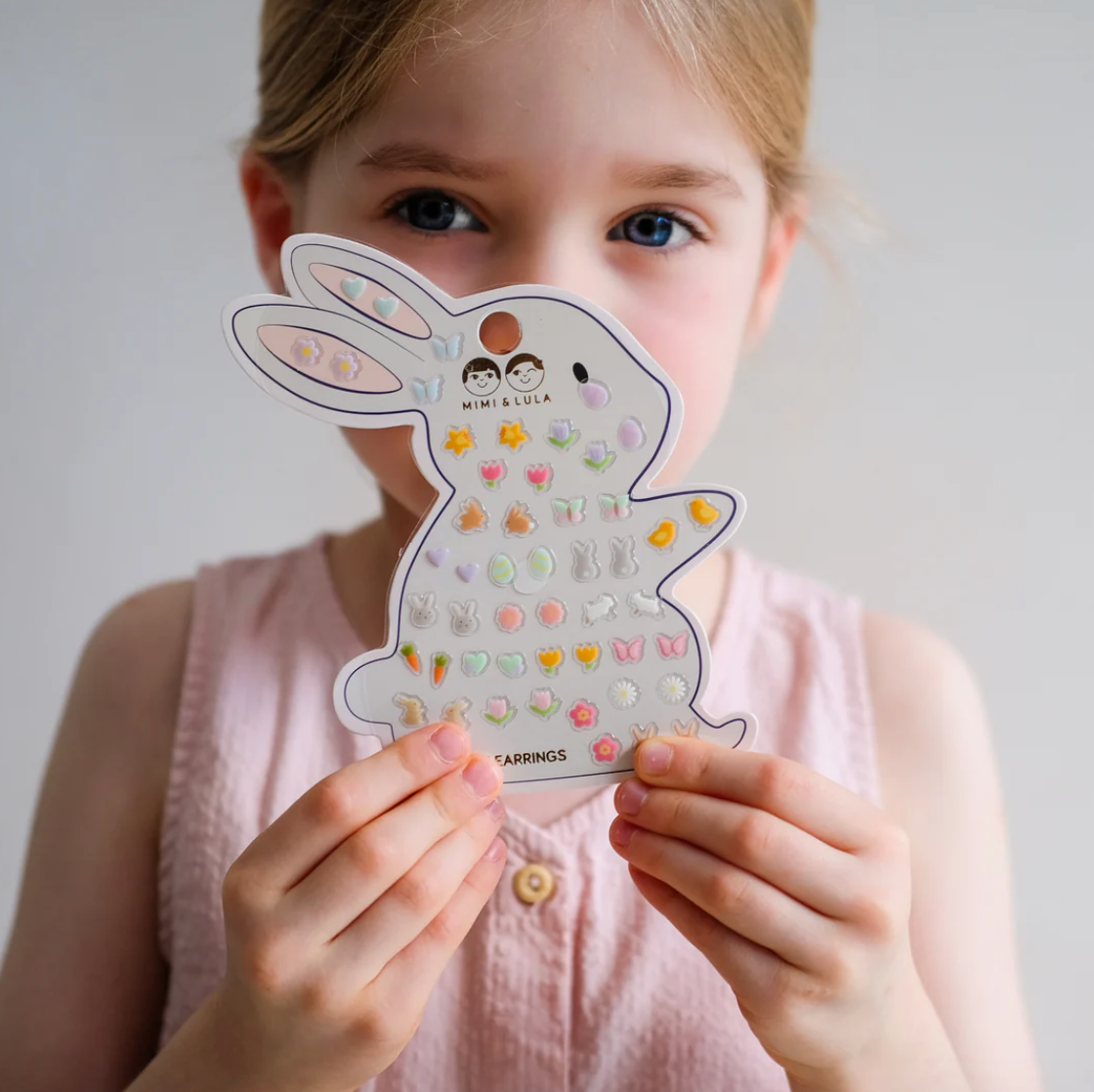 Mimi and Lula - Bunny Stick On Earrings — product detail shot