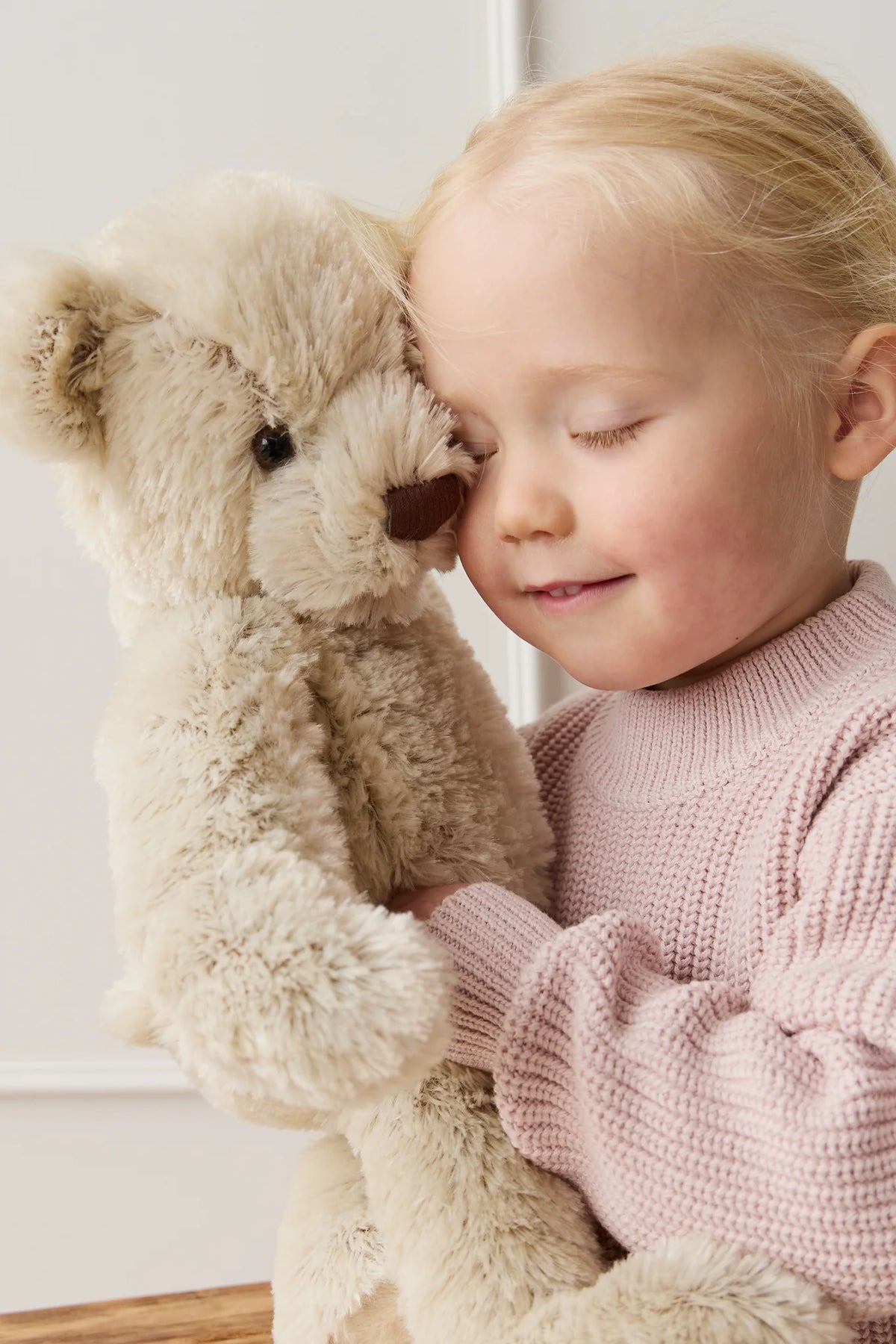 Jamie Kay Snuggle Bunnies - Theo the Bear — front view flat lay