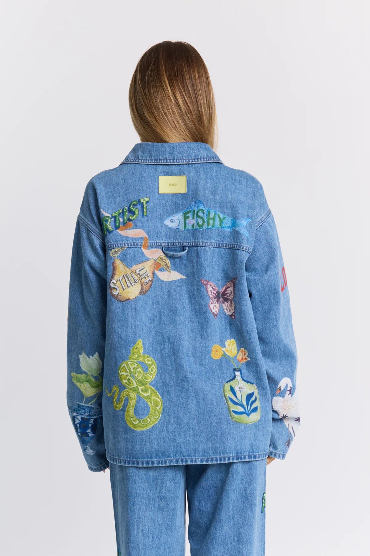 Maku | Tattoo Denim Shacket