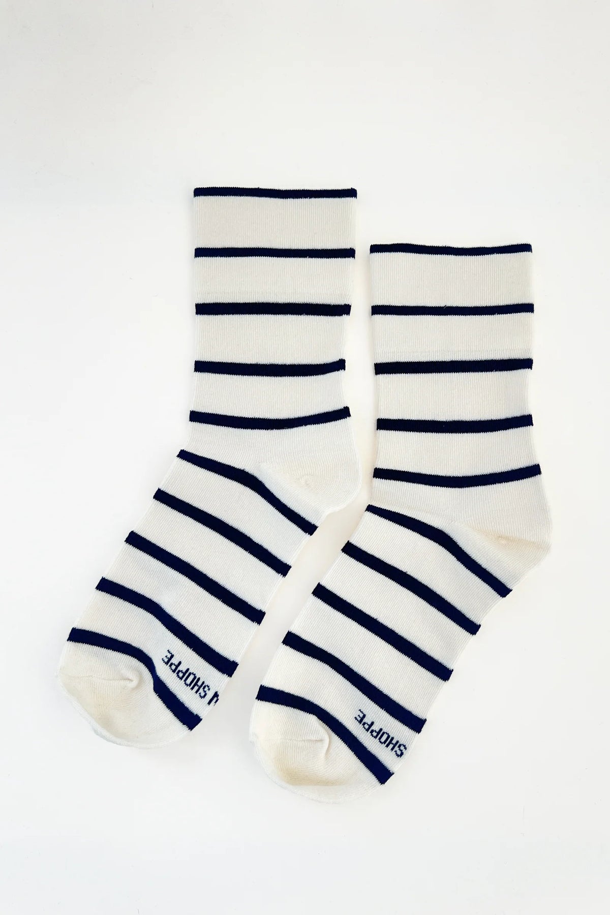 Le Bon Shoppe | Wally Socks Navy Breton Stripe
