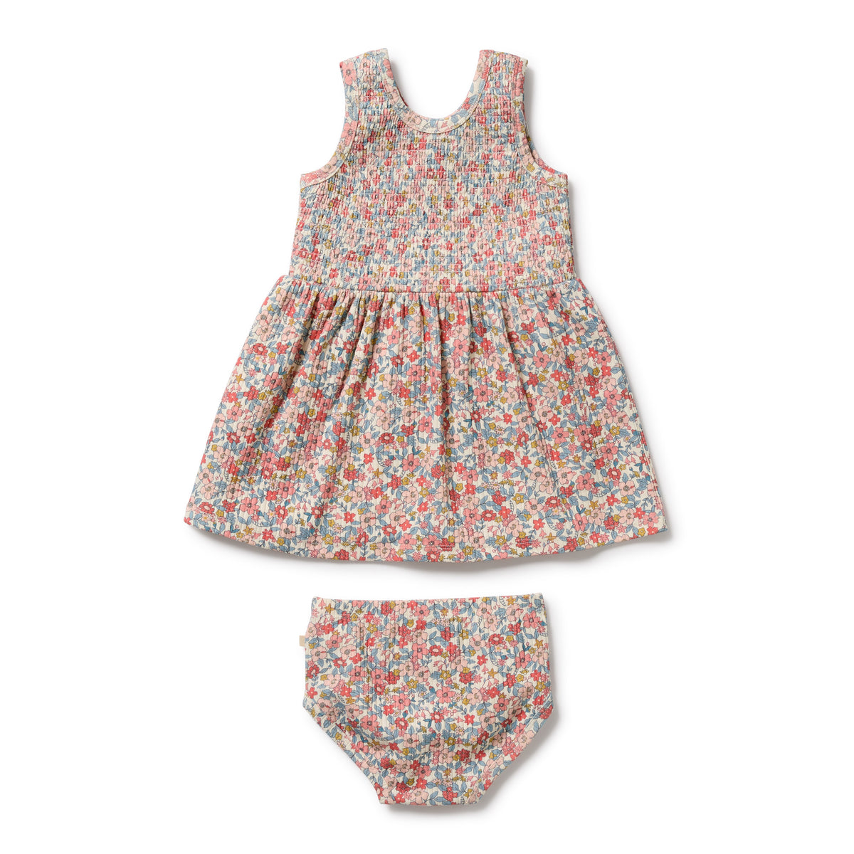 Wilson and Frenchy Summer Bloom Organic Dress Set - set flat lay