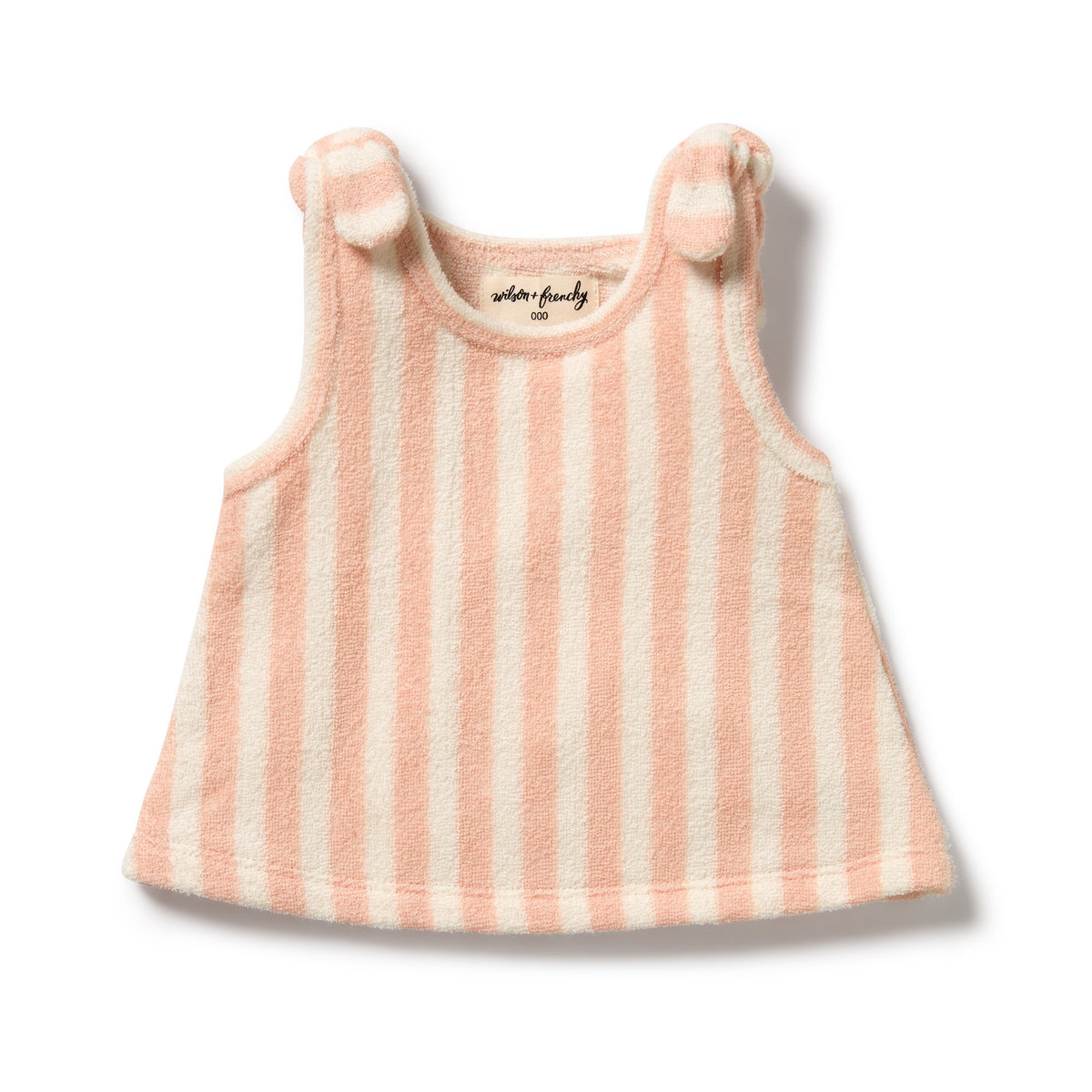 Wilson and Frenchy Strawberry Wave Organic Terry Singlet - product flatlay