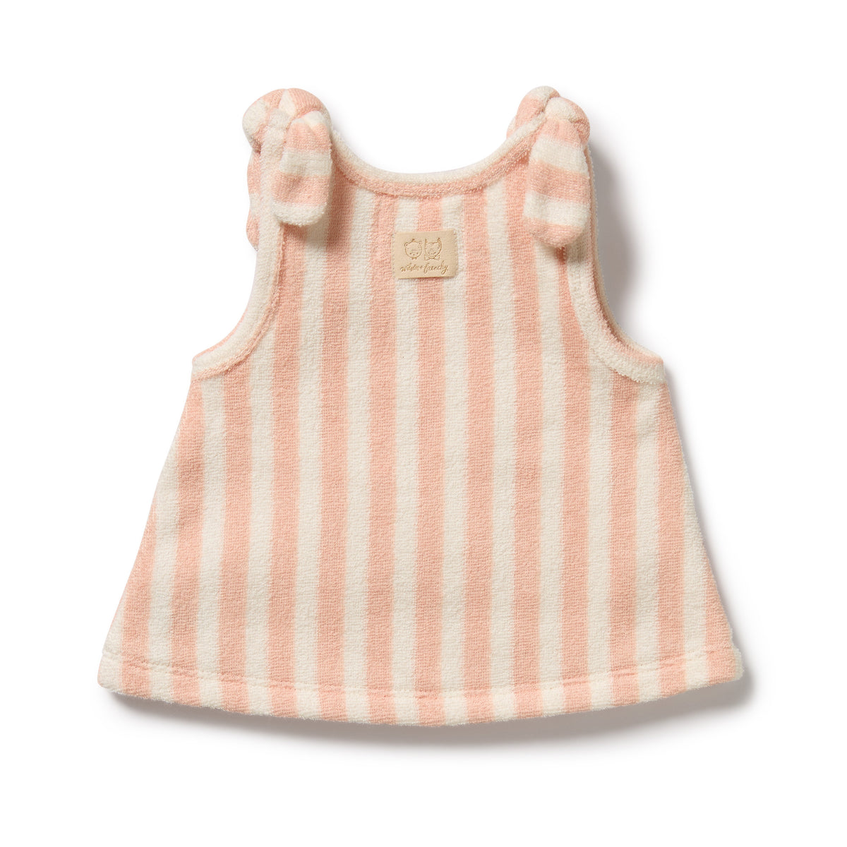 Wilson and Frenchy Strawberry Wave Organic Terry Singlet - terry texture detail