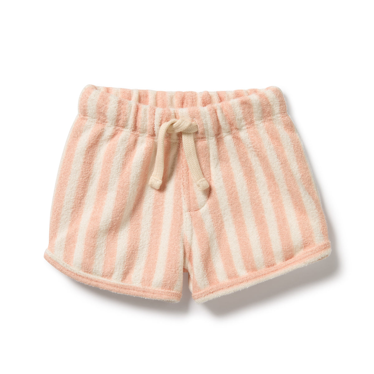 Wilson and Frenchy Strawberry Wave Organic Terry Tie Short - product flatlay