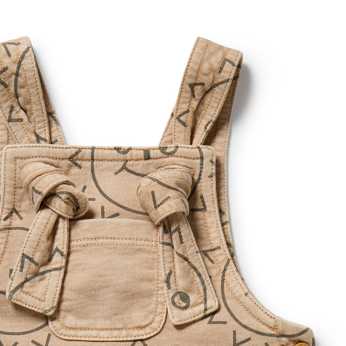 Wilson and Frenchy Happy Days Organic Sweat Overall - print detail close-up