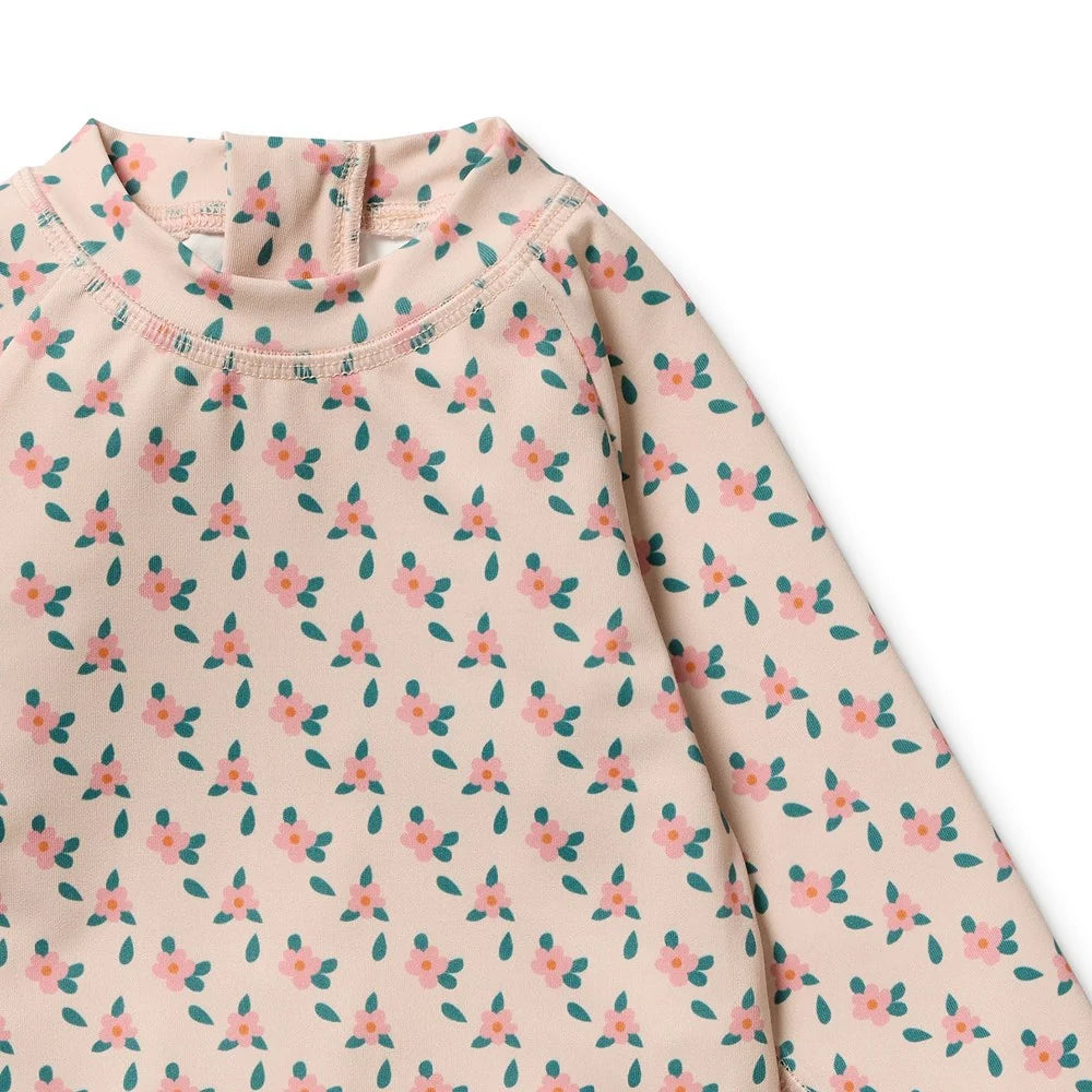 Wilson & Frenchy Little Blossom cutwork rashie swimset, view 3