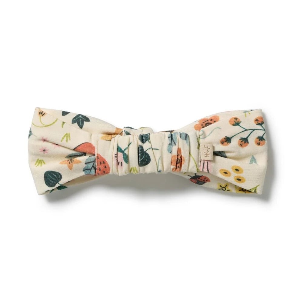 Wilson & Frenchy Summer Garden organic baby headband, view 3