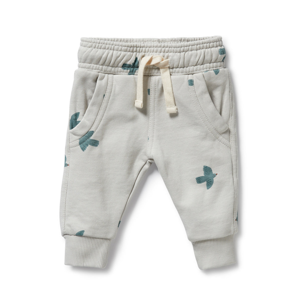 Wilson and Frenchy Little Sparrow Organic Terry Sweat Pant - baby front view