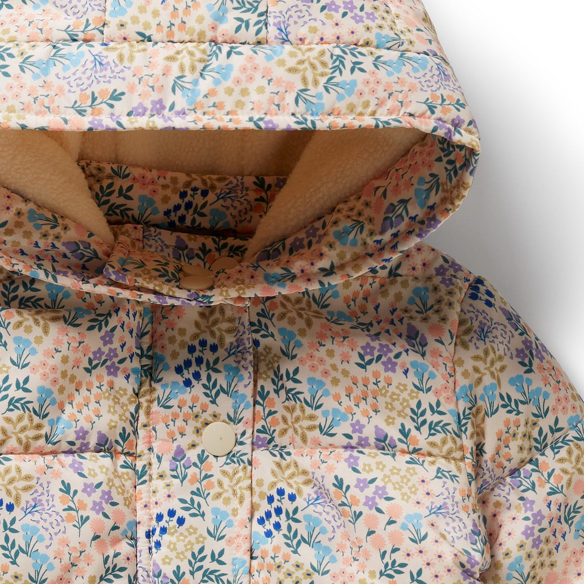 Wilson and Frenchy Tiny Bloom Puffer Jacket - baby back view
