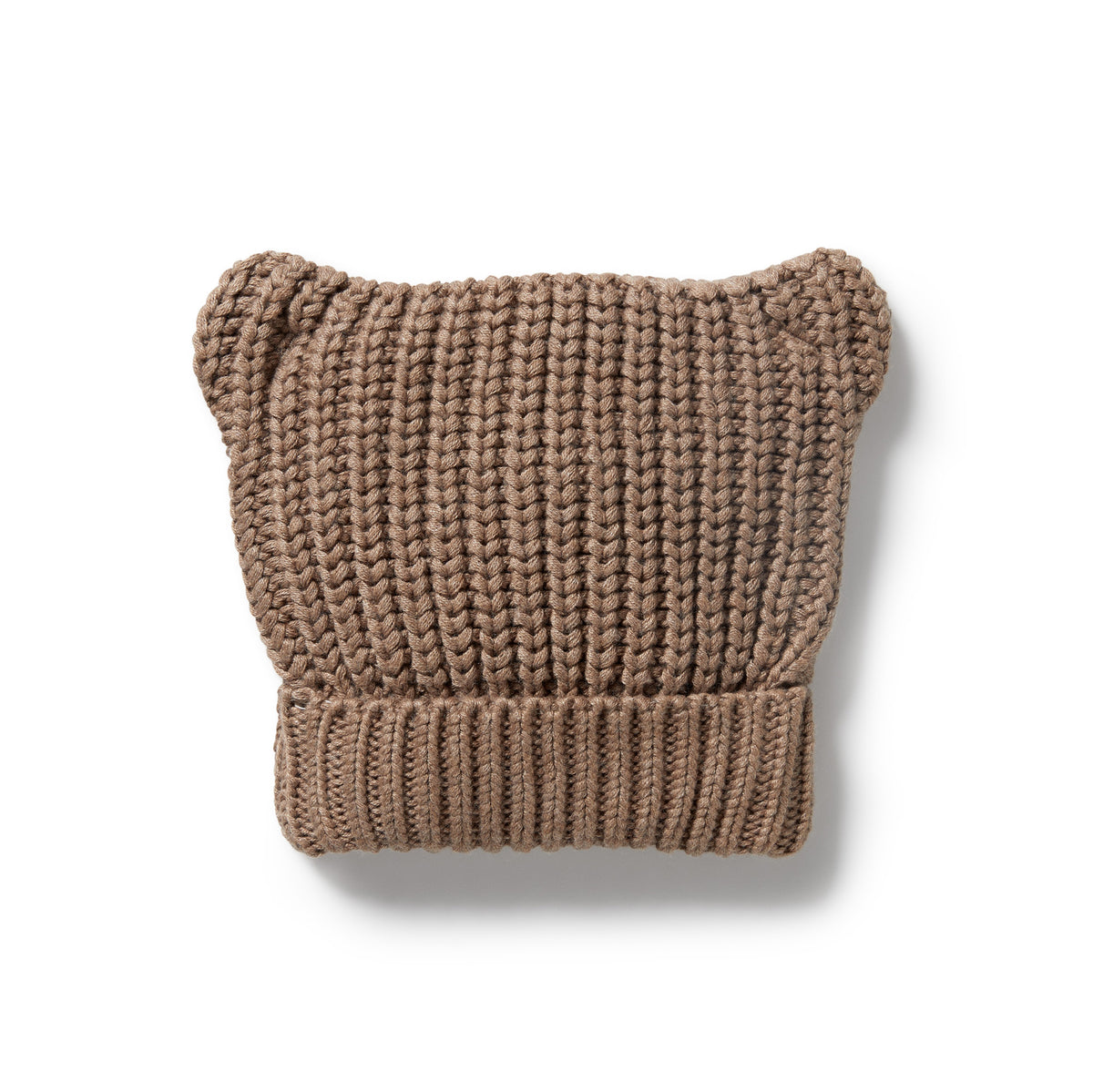 Wilson and Frenchy Coco Speckle Organic Knitted Bear Hat - product flatlay