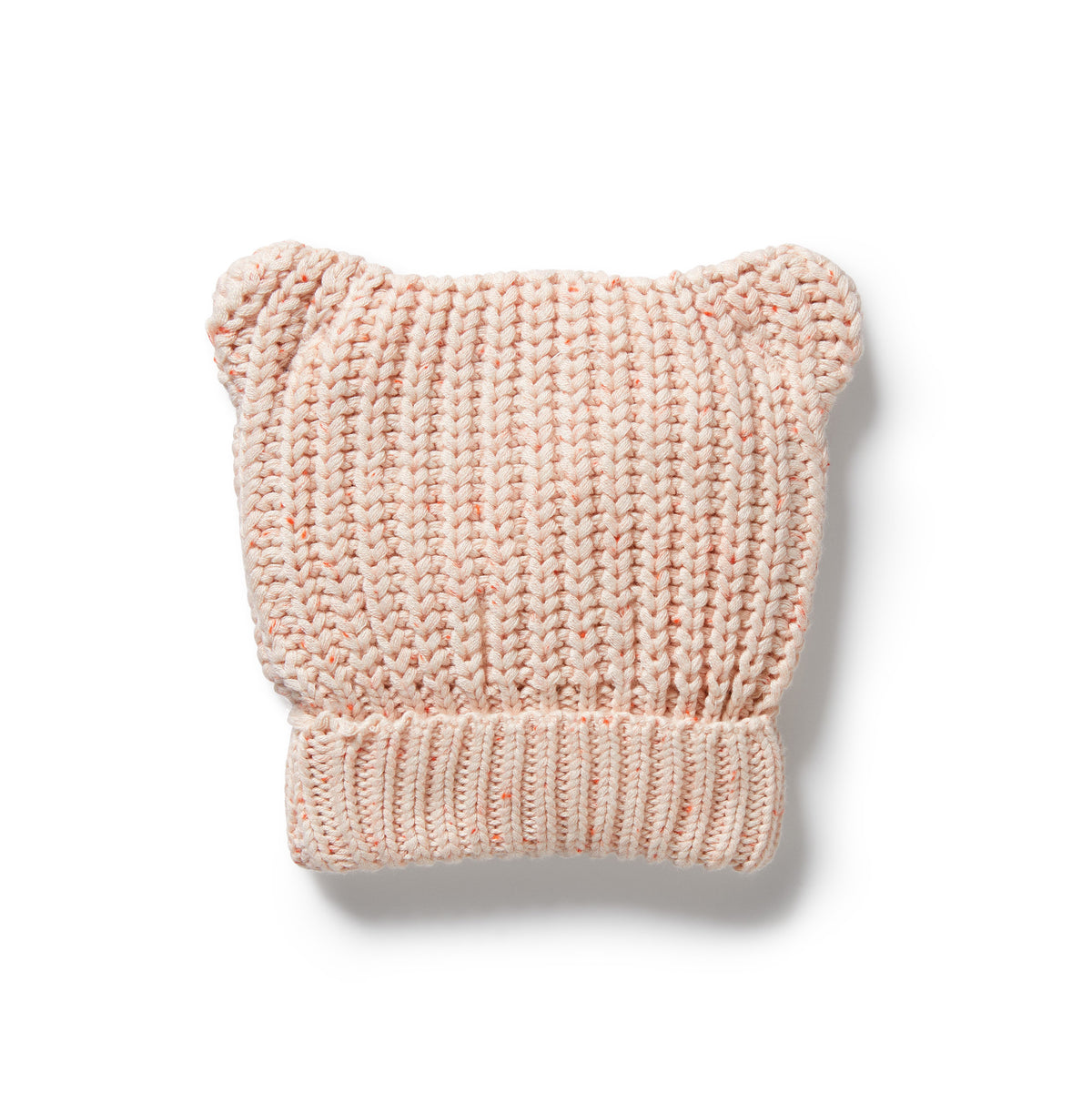 Wilson and Frenchy Fairy Floss Organic Knitted Bear Hat - knit detail close-up