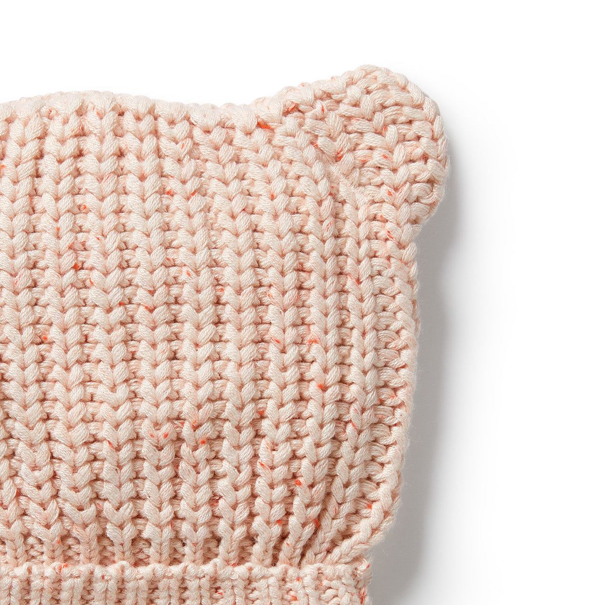 Wilson and Frenchy Fairy Floss Organic Knitted Bear Hat - baby wearing hat