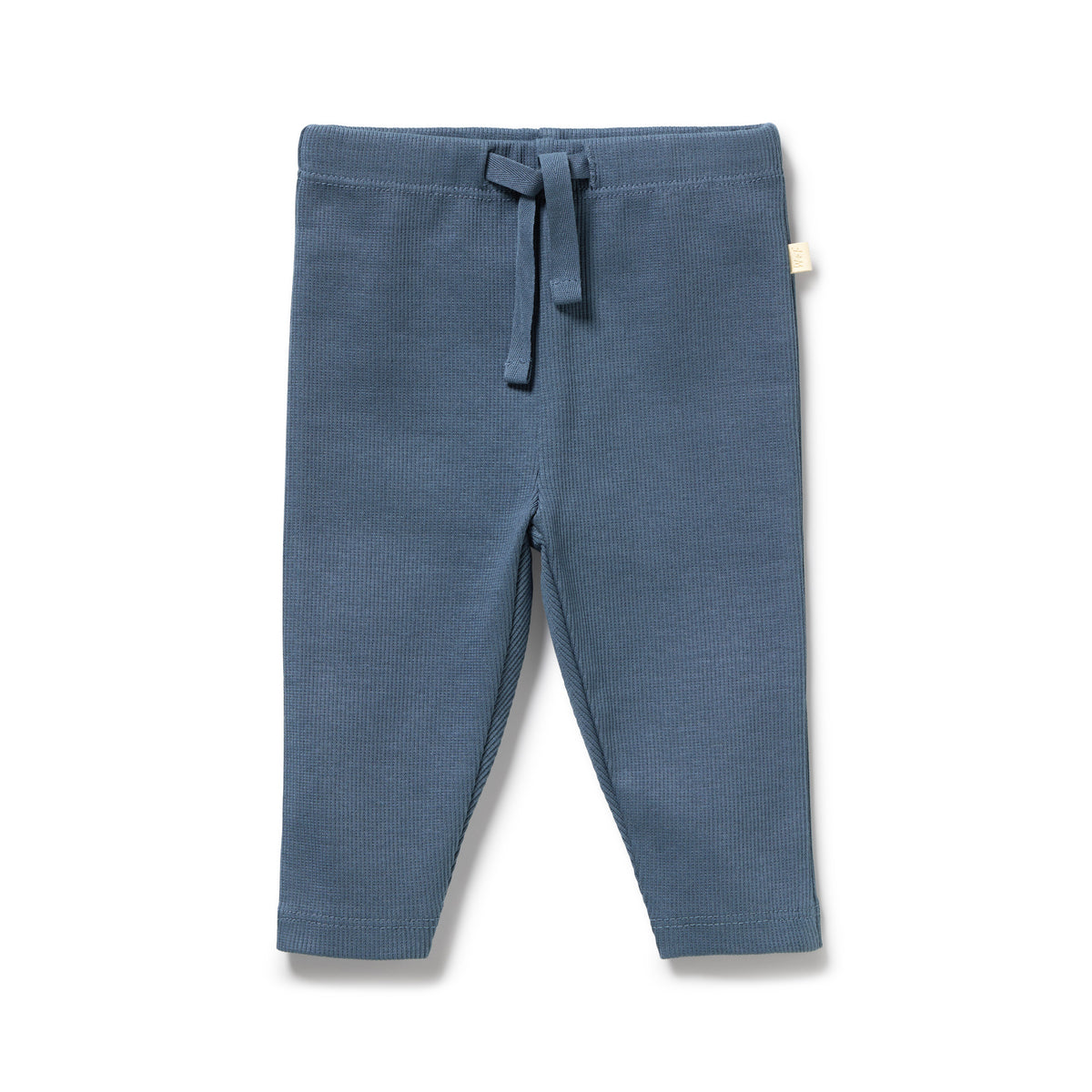Wilson and Frenchy Twilight Blue Organic Rib Legging - rib texture detail