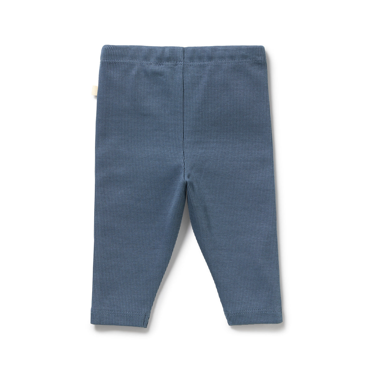 Wilson and Frenchy Twilight Blue Organic Rib Legging - baby wearing leggings