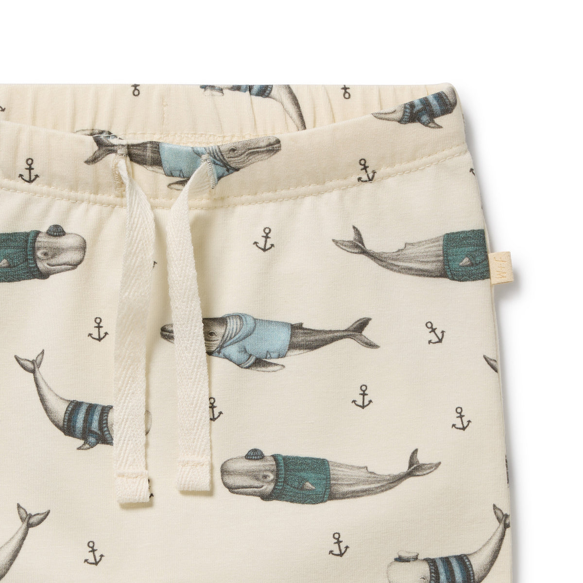 Wilson and Frenchy Woolly Whales Organic Legging - baby wearing leggings