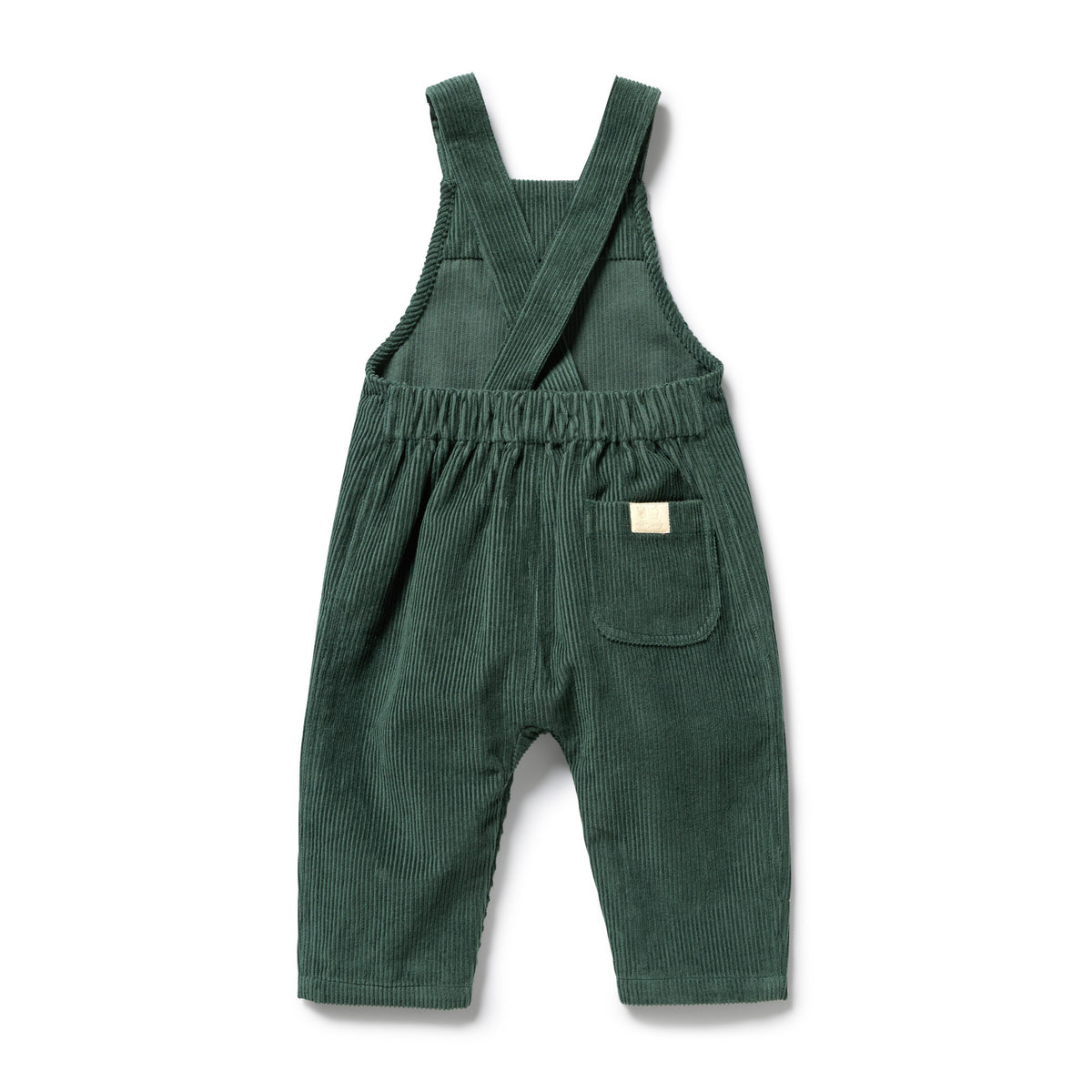 Wilson and Frenchy Moss Green Organic Cord Overall - cord texture detail