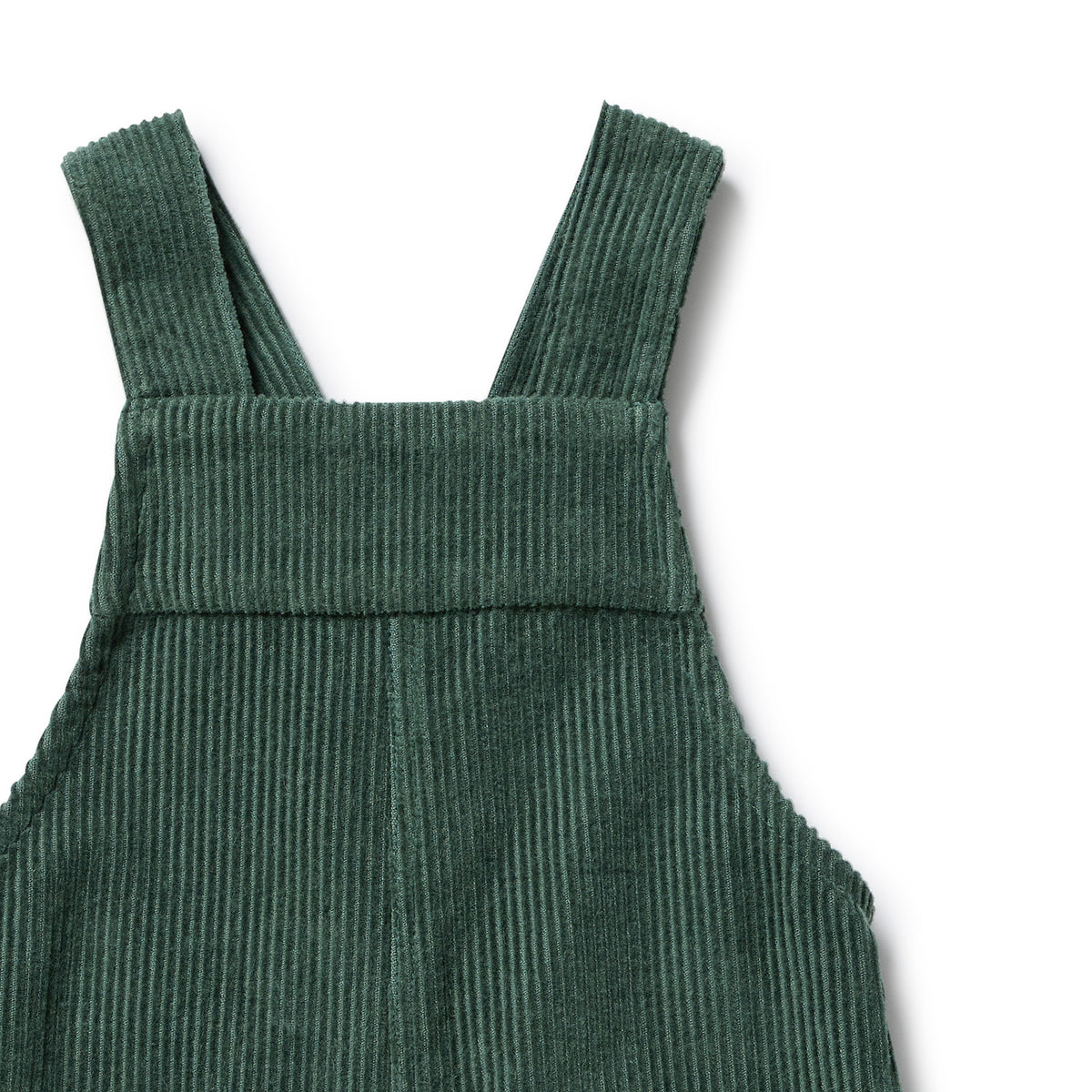 Wilson and Frenchy Moss Green Organic Cord Overall - baby back view