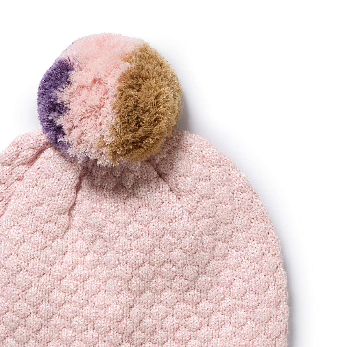 Wilson and Frenchy Marshmallow Organic Knitted Bubble Hat - product flatlay