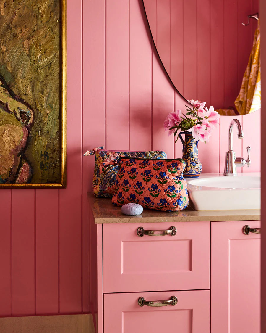 Kip and Co Anna Spiro quilted purse - rose print detail