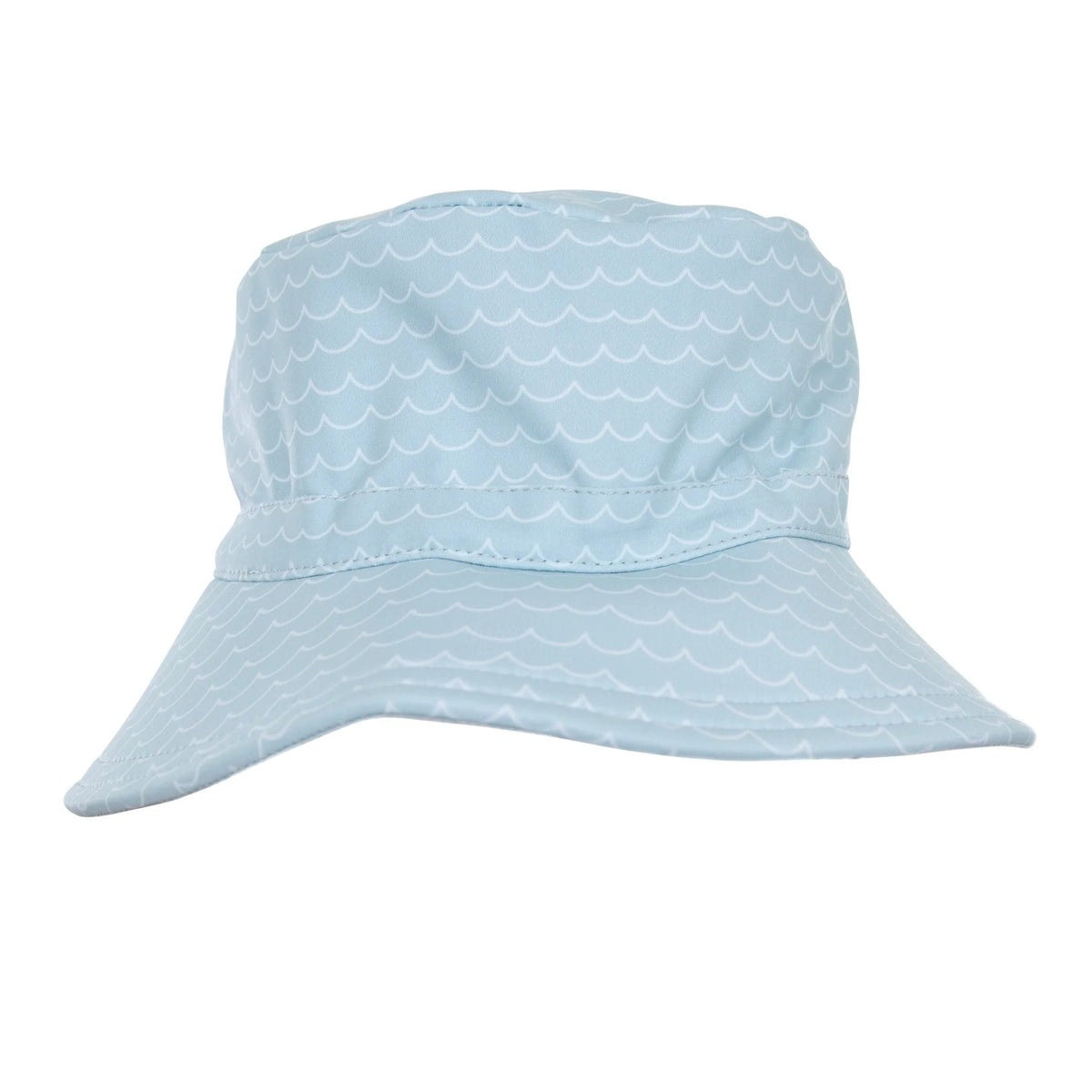 Acorn Blue Waves Wide Brim Swim Hat - product flatlay