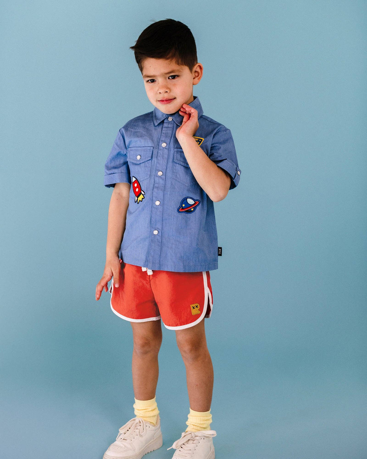 Rock Your Baby - Retro Jogger Shorts — close-up detail