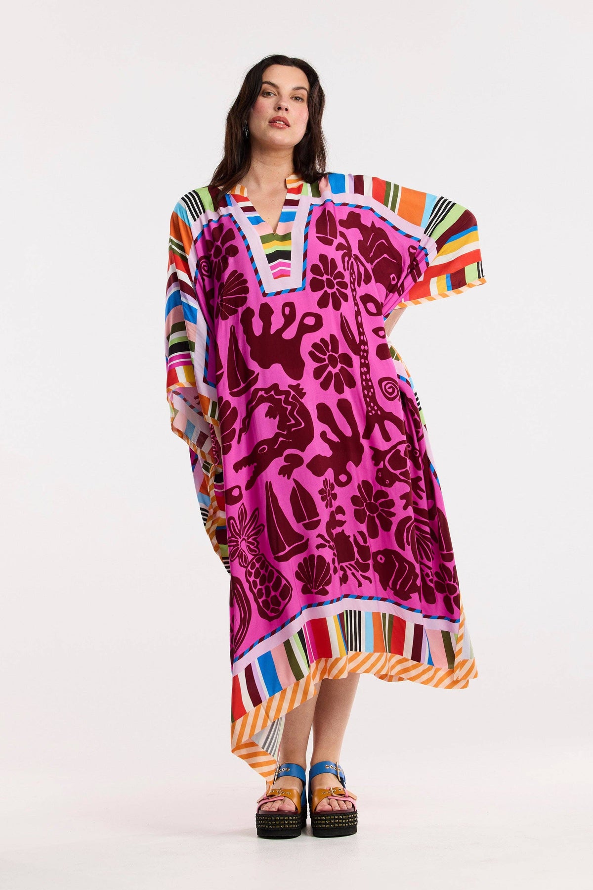 Obus - Jubilee Kaftan — front view flat lay
