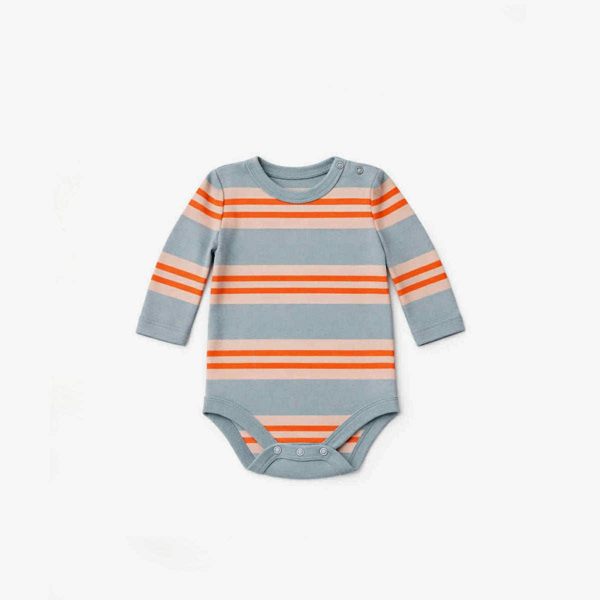 The Rest Bodysuit in Candy Stripe — front view flat lay