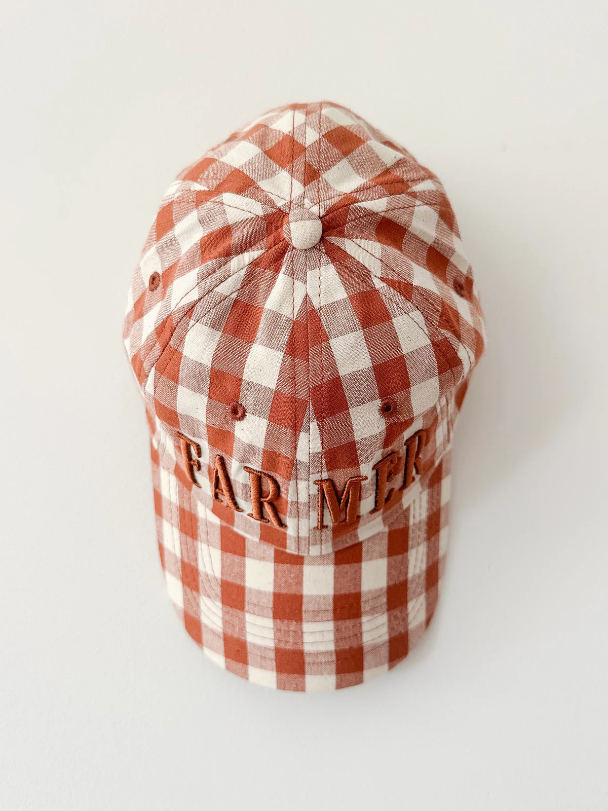 Far Mer by Whitney clay check cap - side view