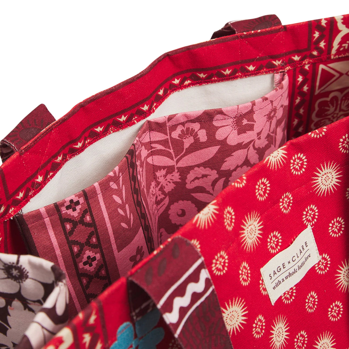 Sage x Clare  | Odessa Tote Bag - Poppy
