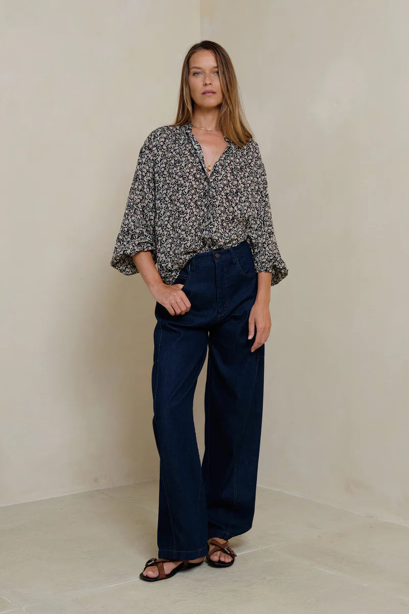 Lilya Tilly Denim Jeans Deep Blue - product flatlay