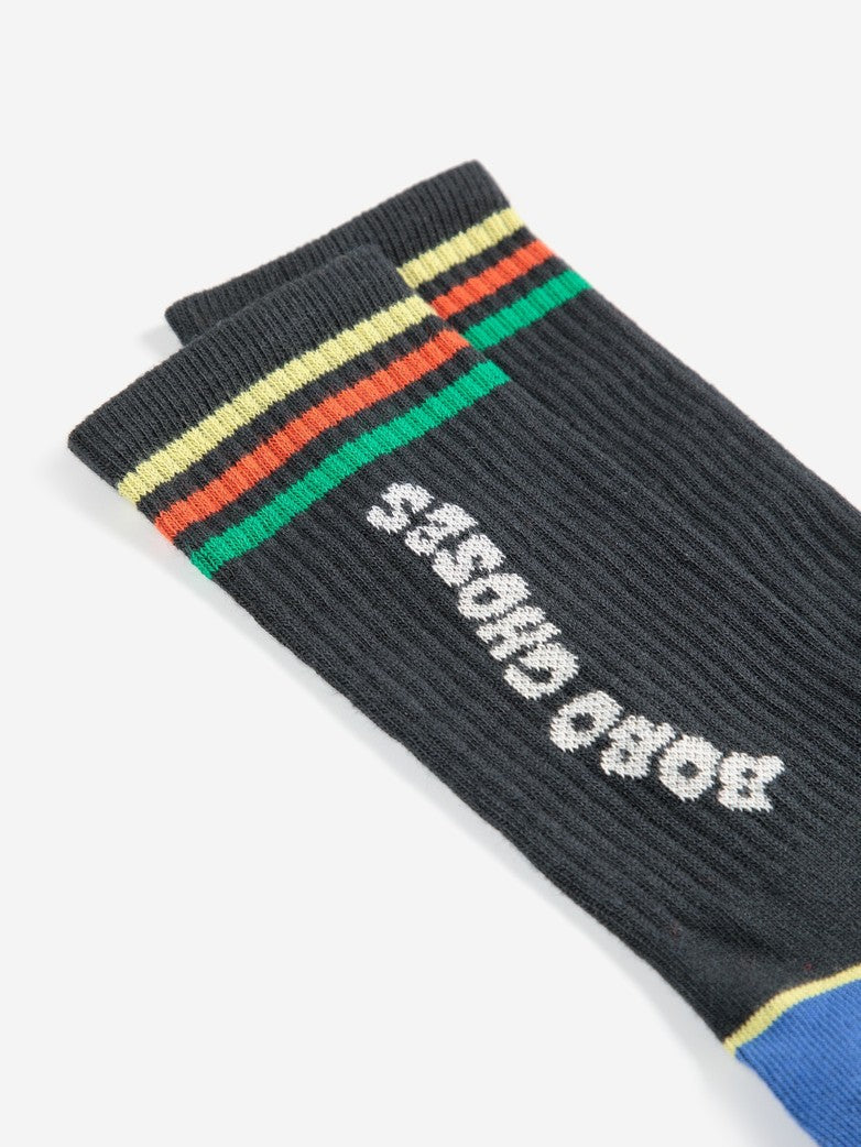 Bobo Choses - Colour block long socks SS25 — styled lifestyle shot