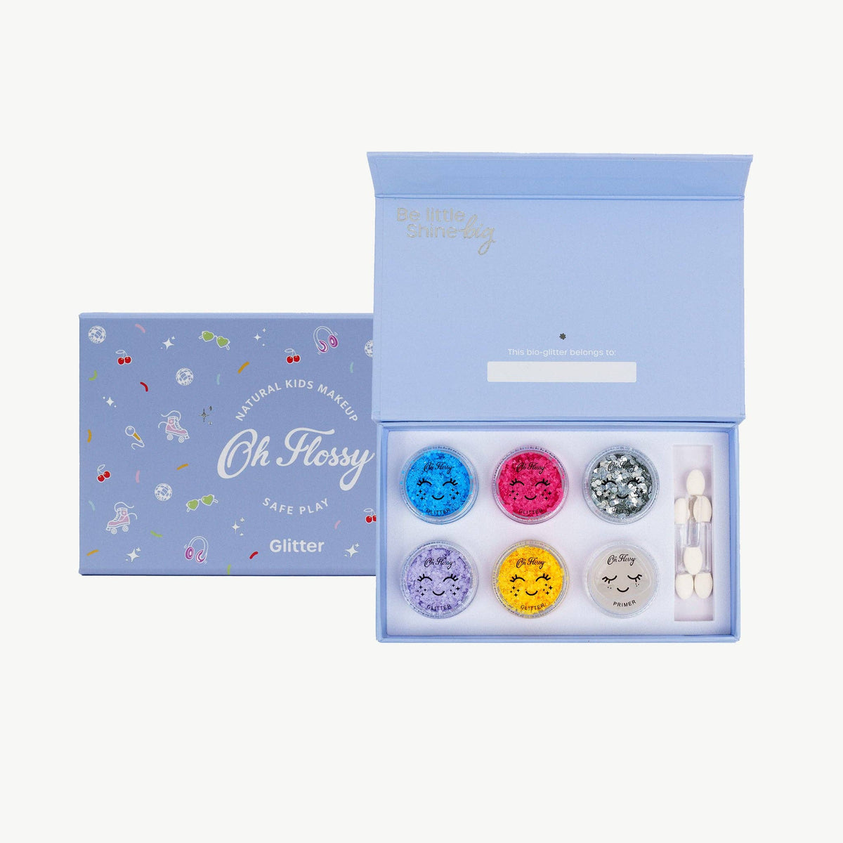 Oh Flossy Kids Disco Fever Glitter Set - product flatlay
