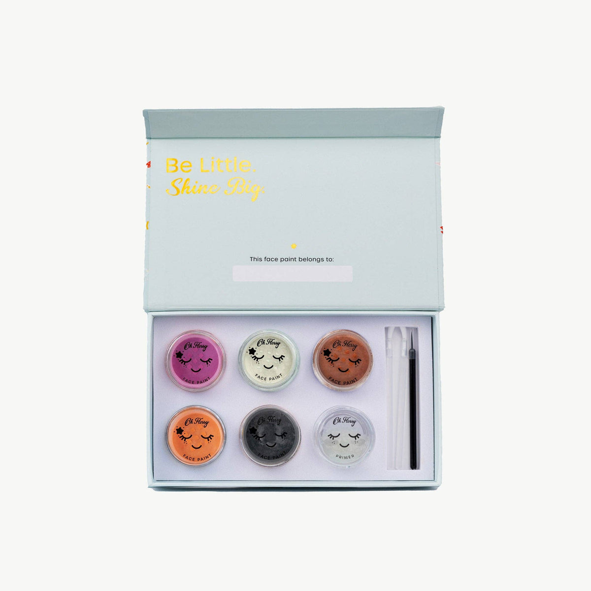 Oh Flossy Wild Wonders Kids Face Paint Set - child with face paint