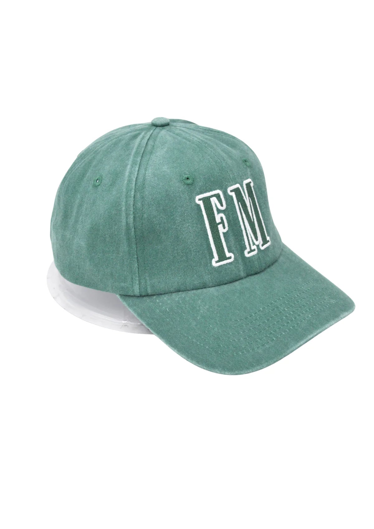 Far Mer by Whitney FM Initials Cap green - model wearing lifestyle