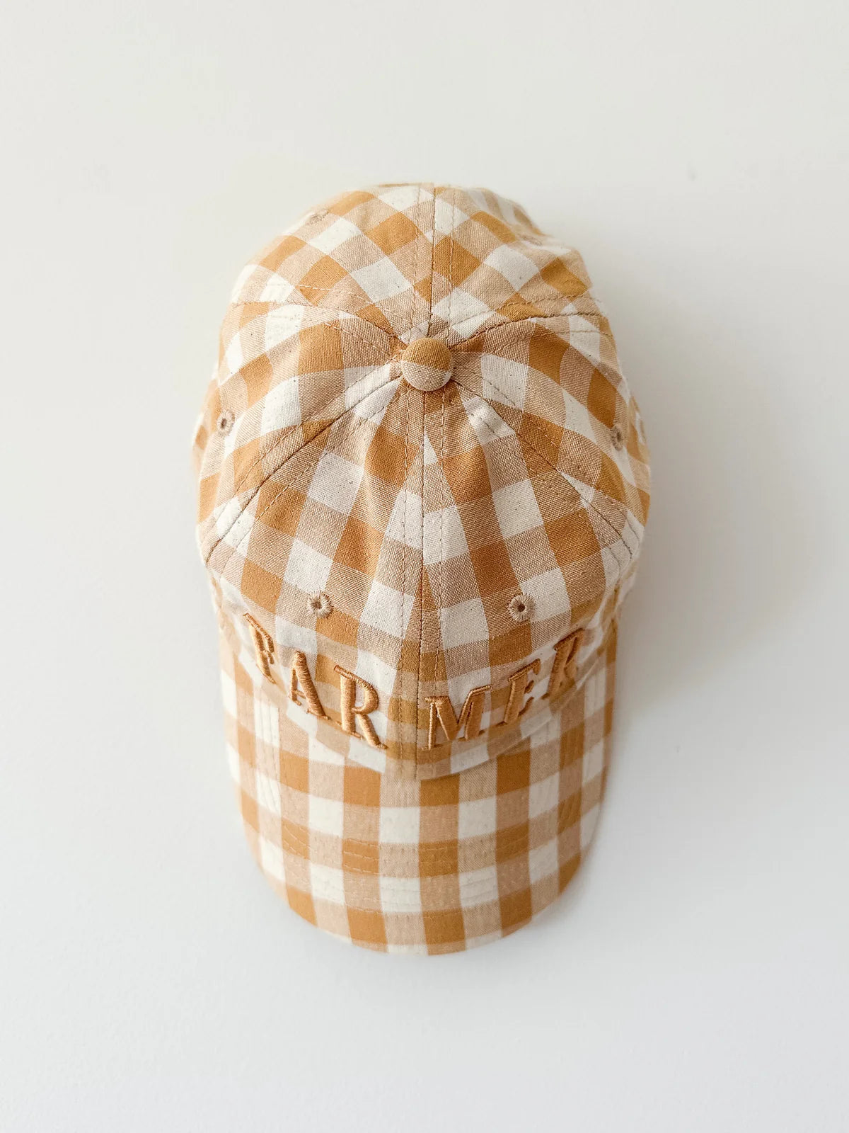 Far Mer by Whitney honey check cap - side view