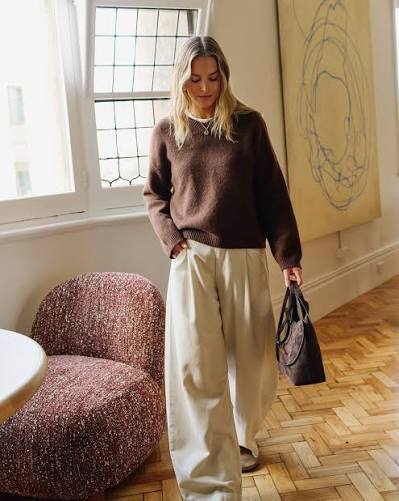Ceres Life - Gemma Pleat Pant- Eggshell — product detail shot