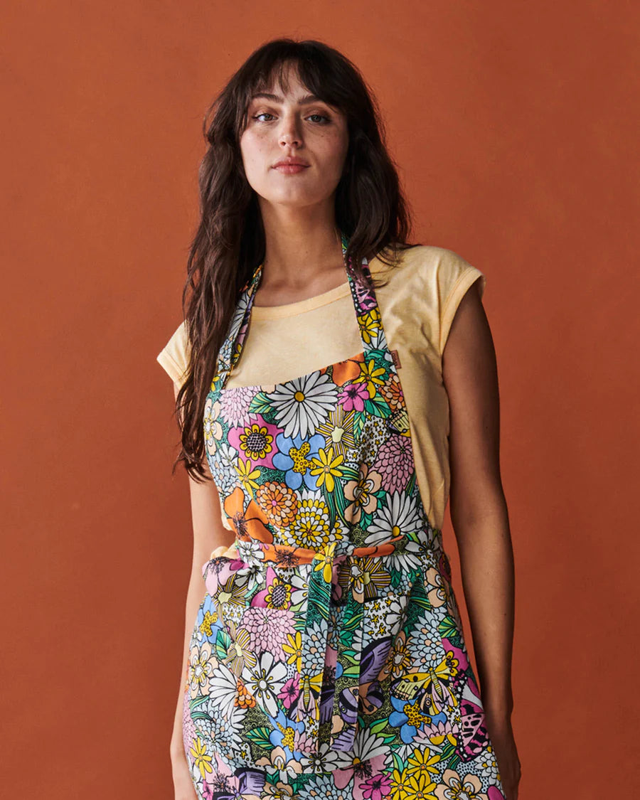 Kip and Co Bliss Floral apron - kitchen lifestyle shot