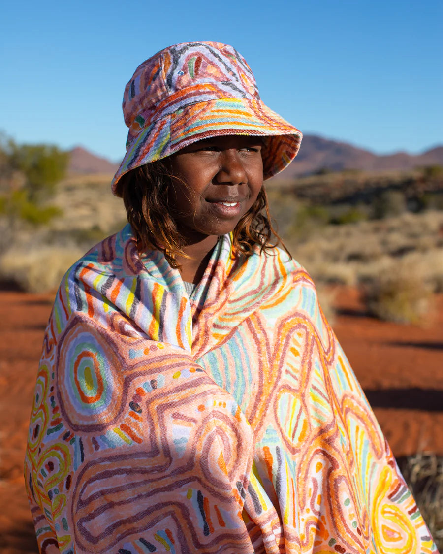 Kip and Co Ernabella Ngayuku Ngura bucket hat - lifestyle styled