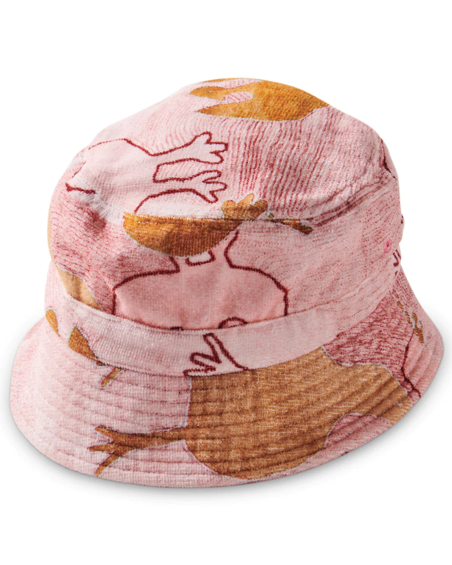 Kip and Co x Ernabella Arts Tjulpu Kulunypa Terry Bucket Hat - product flatlay