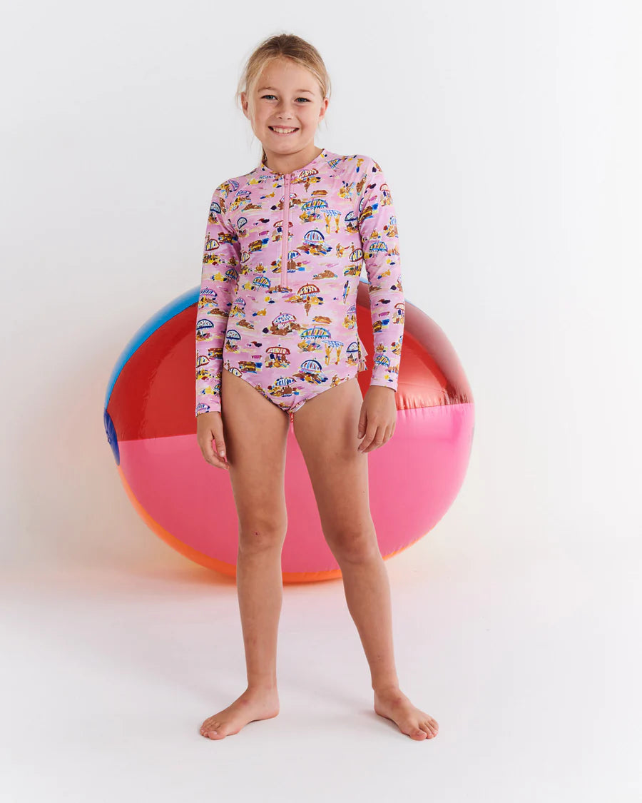 Kip and Co Ken Done Beach Days bathers - child wearing at pool lifestyle