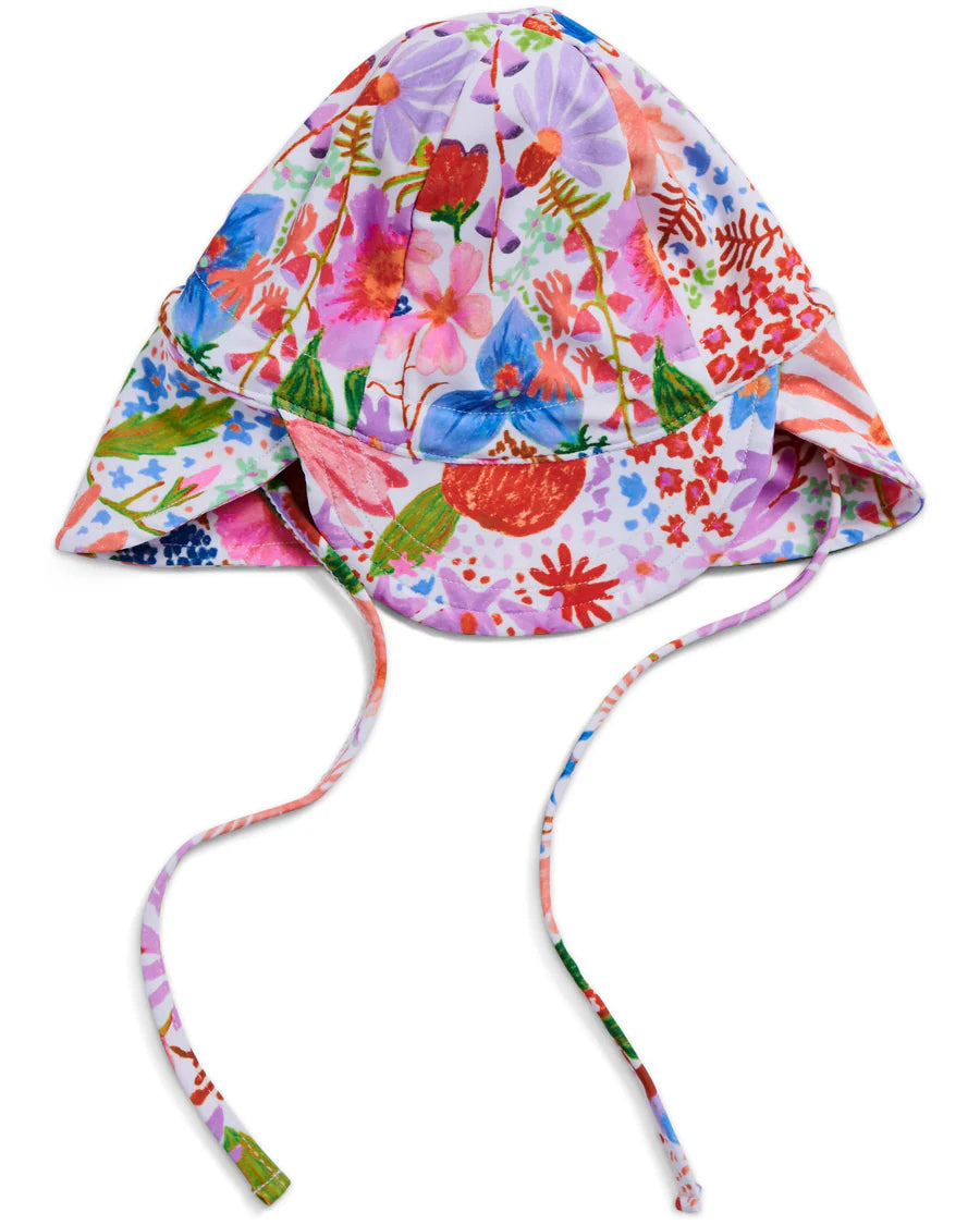 Kip and Co Meandering Meadow Baby Swim Hat - product flatlay