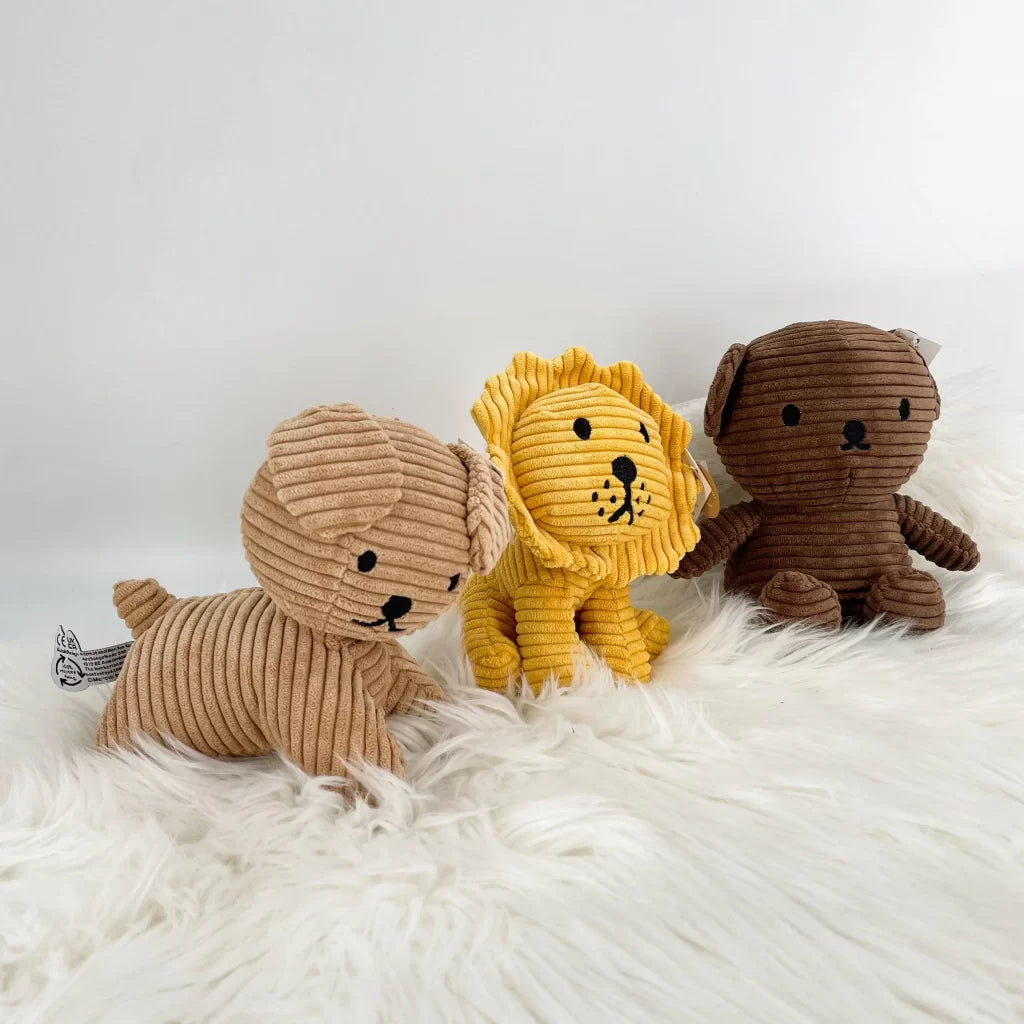 Miffy Boris Bear Corduroy Brown stuffed bear - front view